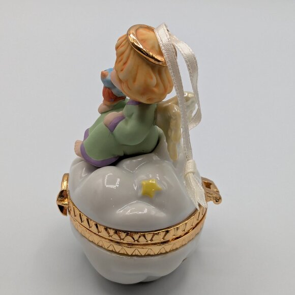 Hallmark Keepsake Little Cloud Keeper 1999, Fine Porcelain Hinged Box Ornament - Picture 5 of 11